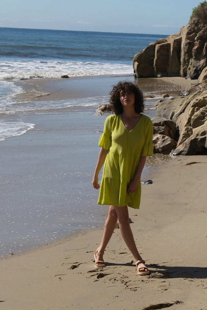 Velvet By Graham & Spencer BRIANNE COTTON GAUZE TIERED DRESS Womens 8 Velvet By Graham & Spencer BRIANNE COTTON GAUZE TIERED DRESS Womens