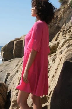 Velvet By Graham & Spencer BRIANNE COTTON GAUZE TIERED DRESS Womens 27 Velvet By Graham & Spencer BRIANNE COTTON GAUZE TIERED DRESS Womens