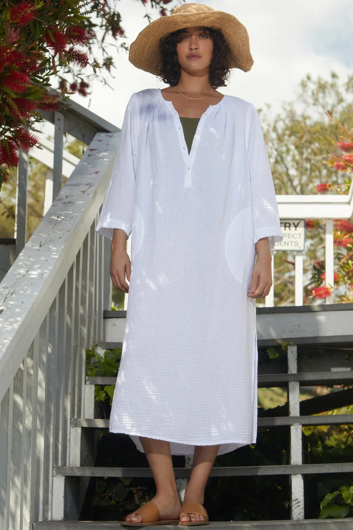 Velvet By Graham & Spencer CHRISTELLE COTTON GAUZE MIDI DRESS 13 Velvet By Graham & Spencer CHRISTELLE COTTON GAUZE MIDI DRESS