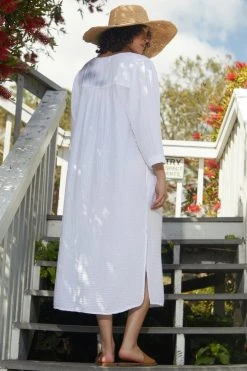 Velvet By Graham & Spencer CHRISTELLE COTTON GAUZE MIDI DRESS 32 Velvet By Graham & Spencer CHRISTELLE COTTON GAUZE MIDI DRESS