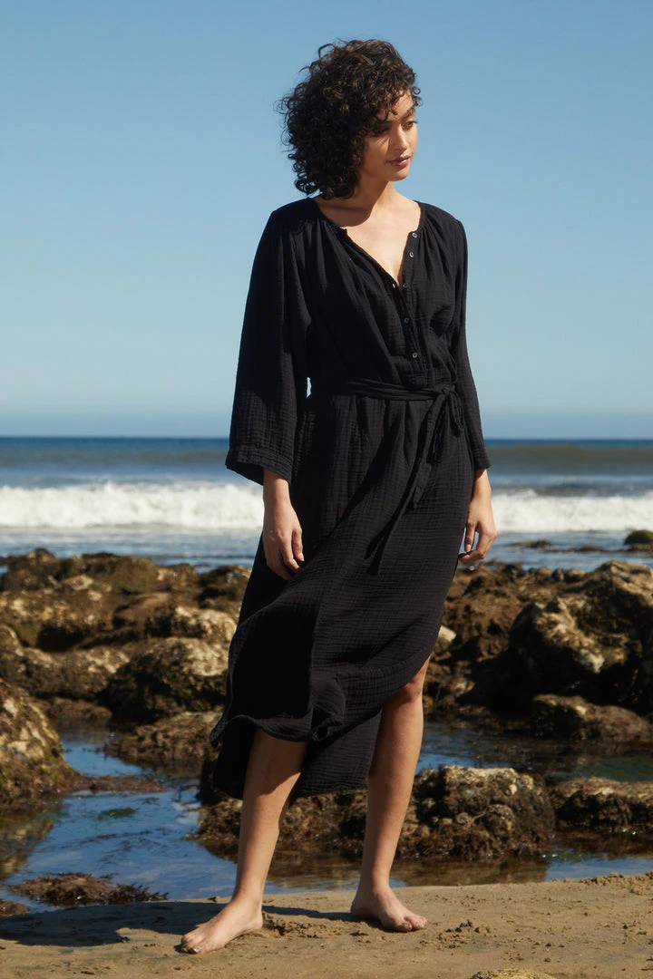 Velvet By Graham & Spencer CHRISTELLE COTTON GAUZE MIDI DRESS 5 Velvet By Graham & Spencer CHRISTELLE COTTON GAUZE MIDI DRESS