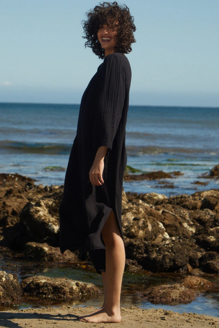 Velvet By Graham & Spencer CHRISTELLE COTTON GAUZE MIDI DRESS 4 Velvet By Graham & Spencer CHRISTELLE COTTON GAUZE MIDI DRESS