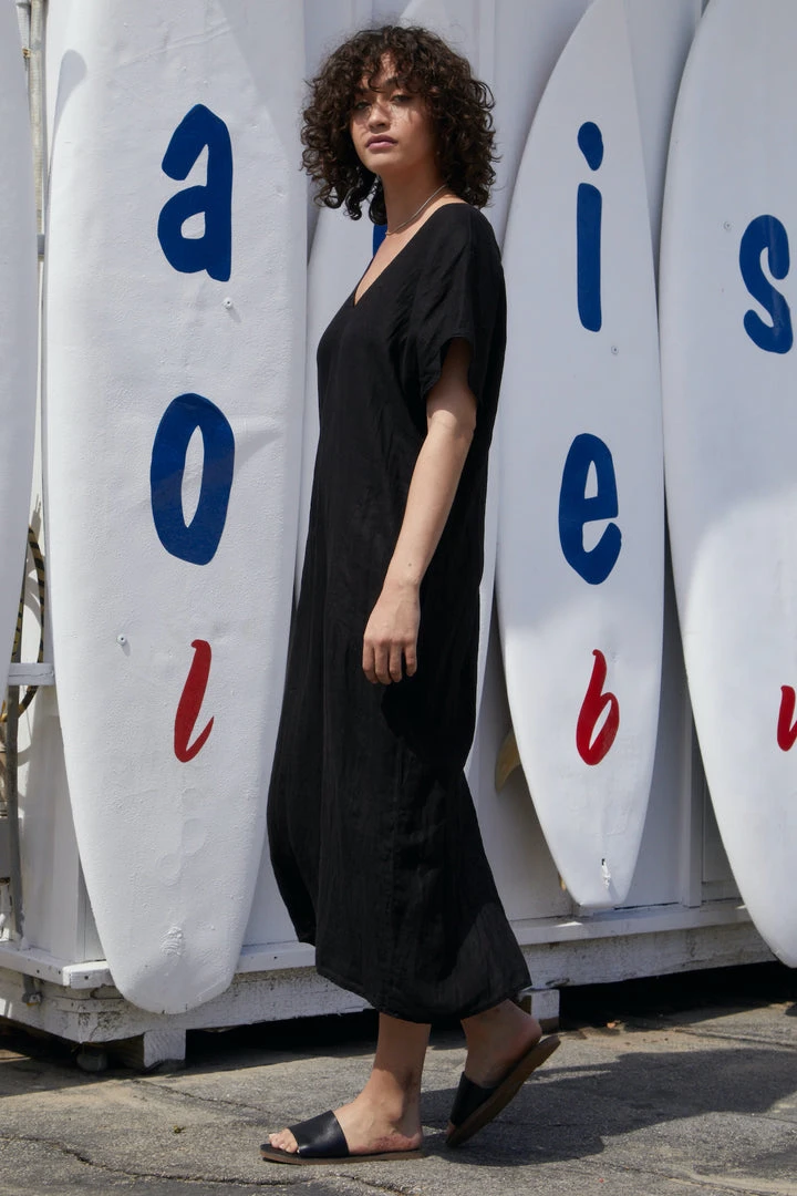 Velvet By Graham & Spencer YANA LINEN CAFTAN DRESS 10 Velvet By Graham & Spencer YANA LINEN CAFTAN DRESS