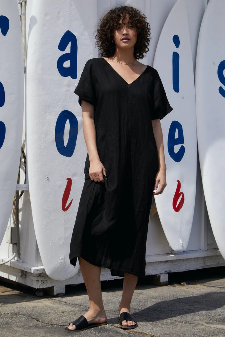 Velvet By Graham & Spencer YANA LINEN CAFTAN DRESS 9 Velvet By Graham & Spencer YANA LINEN CAFTAN DRESS