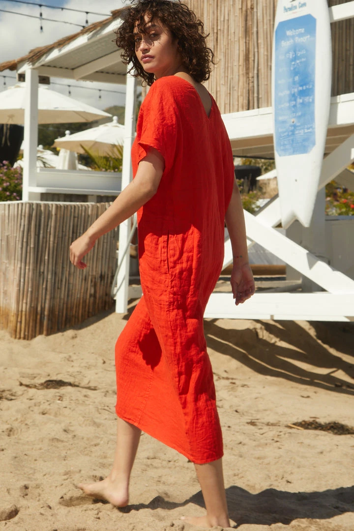 Velvet By Graham & Spencer YANA LINEN CAFTAN DRESS 4 Velvet By Graham & Spencer YANA LINEN CAFTAN DRESS