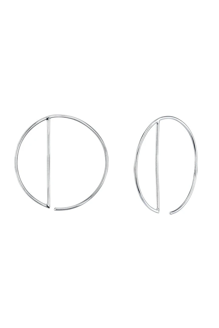 Velvet By Graham & Spencer OPEN CRESCENT HOOPS IN SILVER BY SLOAN 3 Velvet By Graham & Spencer OPEN CRESCENT HOOPS IN SILVER BY SLOAN