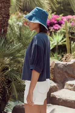 Velvet By Graham & Spencer CLAUDIA PUFF SLEEVE TEE Womens 8 Velvet By Graham & Spencer CLAUDIA PUFF SLEEVE TEE Womens