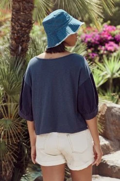 Velvet By Graham & Spencer CLAUDIA PUFF SLEEVE TEE Womens 9 Velvet By Graham & Spencer CLAUDIA PUFF SLEEVE TEE Womens