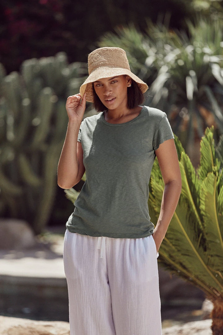 Velvet By Graham & Spencer ODELIA COTTON SLUB CREW NECK TEE 4 Velvet By Graham & Spencer ODELIA COTTON SLUB CREW NECK TEE