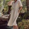 Velvet By Graham & Spencer SUSANNAH PUFF SLEEVE LINEN DRESS 2 Velvet By Graham & Spencer SUSANNAH PUFF SLEEVE LINEN DRESS