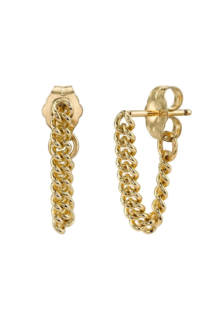 Velvet By Graham & Spencer Jewelry CHAIN LINK HUGGIES IN GOLD BY SLOAN 3 Velvet By Graham & Spencer Jewelry CHAIN LINK HUGGIES IN GOLD BY SLOAN