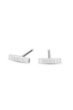 Velvet By Graham & Spencer SUPER TINY PAVÉ BAR POSTS By ADINA REYTER