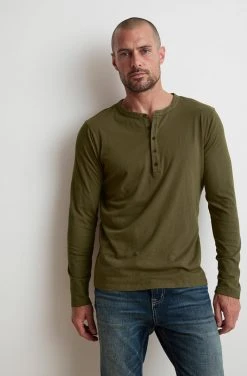 Velvet By Graham & Spencer ALVARO COTTON JERSEY HENLEY