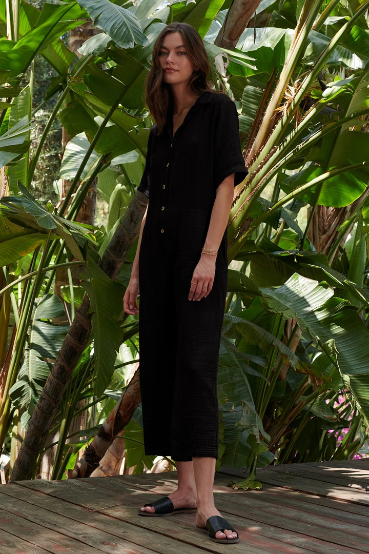 Velvet By Graham & Spencer ELIA COTTON GAUZE JUMPSUIT Womens 9 Velvet By Graham & Spencer ELIA COTTON GAUZE JUMPSUIT Womens