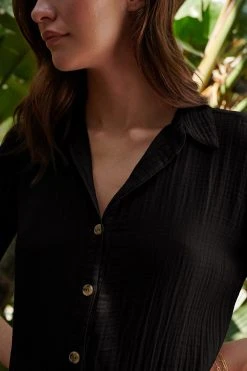 Velvet By Graham & Spencer ELIA COTTON GAUZE JUMPSUIT Womens 26 Velvet By Graham & Spencer ELIA COTTON GAUZE JUMPSUIT Womens