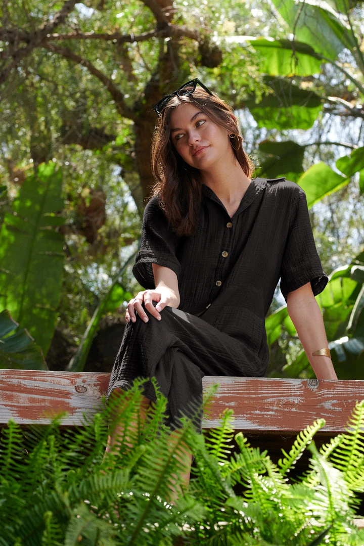 Velvet By Graham & Spencer ELIA COTTON GAUZE JUMPSUIT Womens 11 Velvet By Graham & Spencer ELIA COTTON GAUZE JUMPSUIT Womens