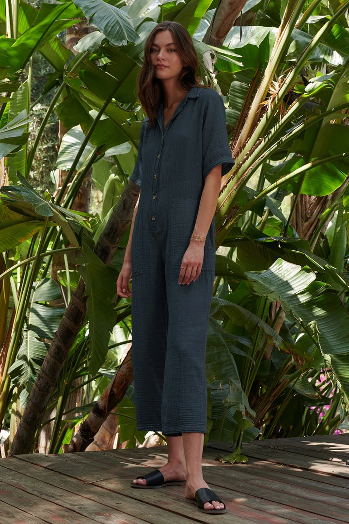 Velvet By Graham & Spencer ELIA COTTON GAUZE JUMPSUIT Womens 4 Velvet By Graham & Spencer ELIA COTTON GAUZE JUMPSUIT Womens