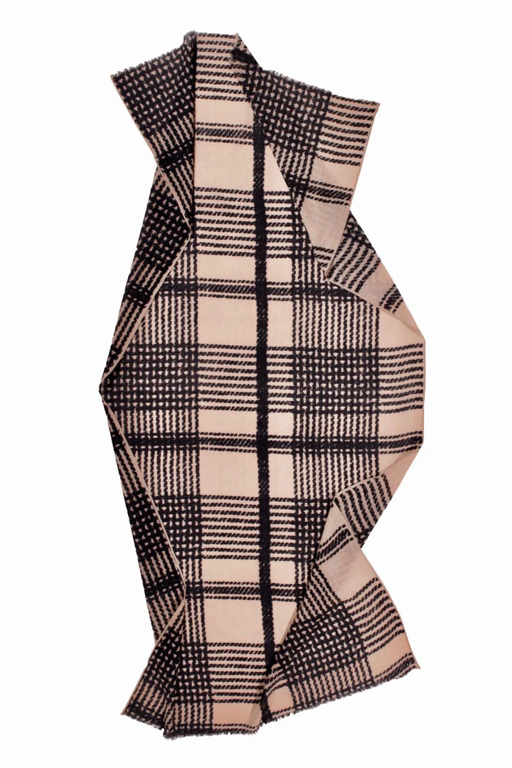 Womens TWEED CHECK WOOL SCARF BY EPICE 6 Womens TWEED CHECK WOOL SCARF BY EPICE