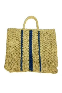 Velvet By Graham & Spencer ROW STRIPE STRAW BAG
