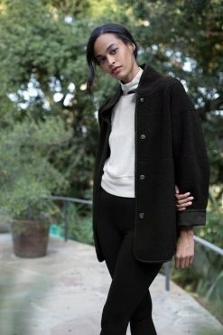 Velvet By Graham & Spencer Womens ALBANY REVERSIBLE LUX SHERPA COAT 69 Velvet By Graham & Spencer Womens ALBANY REVERSIBLE LUX SHERPA COAT