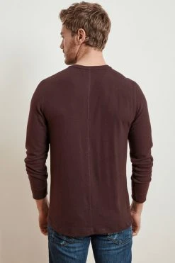 Velvet By Graham & Spencer Mens FAUST MARLED COZY JERSEY HENLEY
