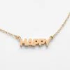Womens HAPPY SCRIPT NECKLACE BY THATCH 1 Womens HAPPY SCRIPT NECKLACE BY THATCH