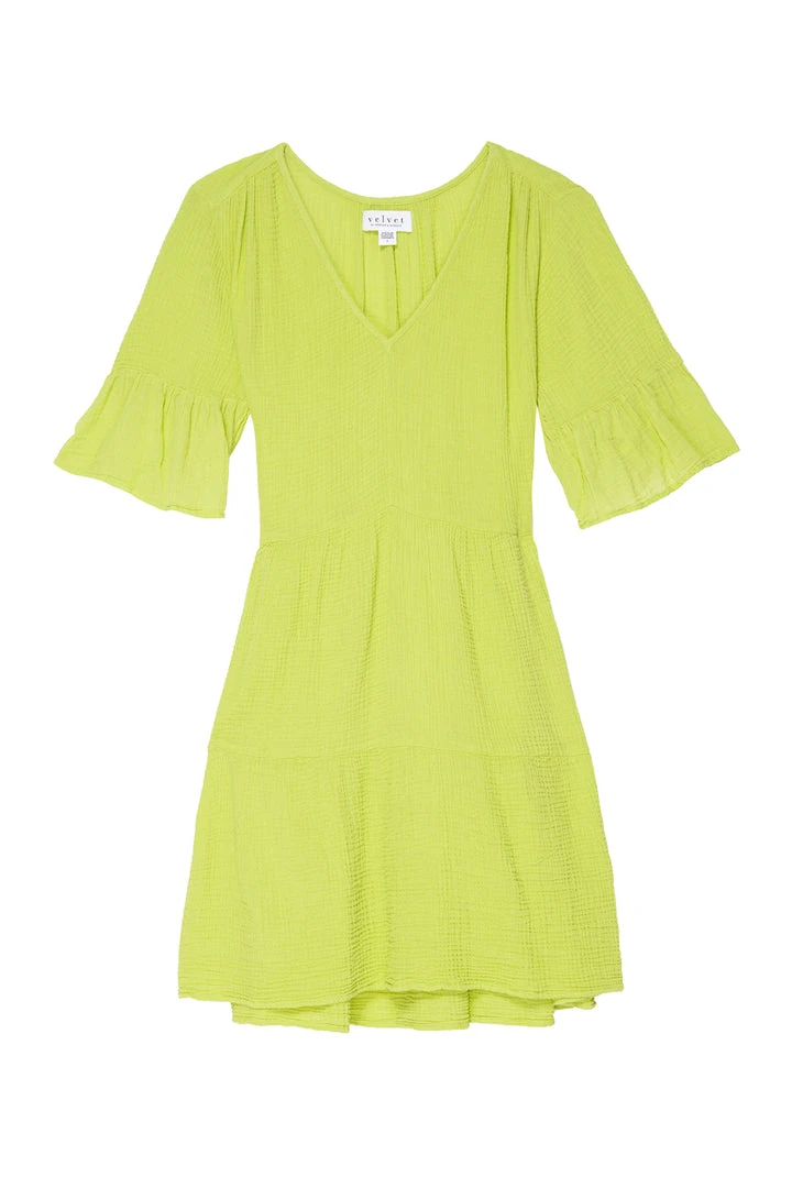 Velvet By Graham & Spencer BRIANNE COTTON GAUZE TIERED DRESS Womens 9 Velvet By Graham & Spencer BRIANNE COTTON GAUZE TIERED DRESS Womens