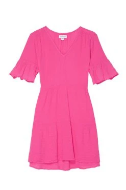 Velvet By Graham & Spencer BRIANNE COTTON GAUZE TIERED DRESS Womens 29 Velvet By Graham & Spencer BRIANNE COTTON GAUZE TIERED DRESS Womens