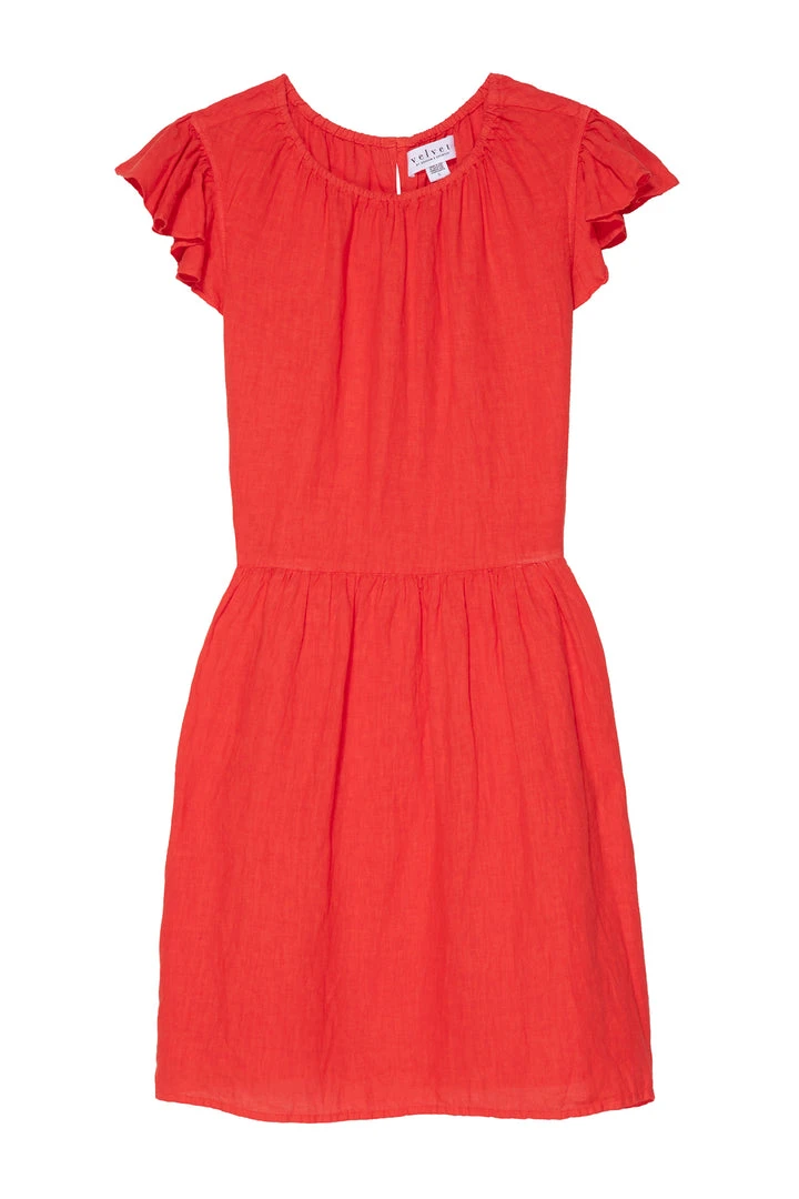 Velvet By Graham & Spencer Womens EVONNE LINEN DRESS 15 Velvet By Graham & Spencer Womens EVONNE LINEN DRESS