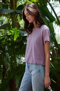 Velvet By Graham & Spencer LULA COTTON SLUB SWING TEE Womens 46 Velvet By Graham & Spencer LULA COTTON SLUB SWING TEE Womens