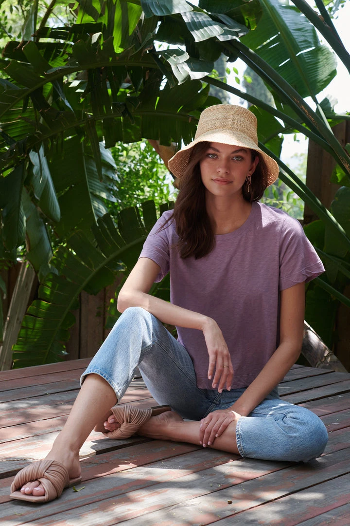 Velvet By Graham & Spencer LULA COTTON SLUB SWING TEE Womens 12 Velvet By Graham & Spencer LULA COTTON SLUB SWING TEE Womens