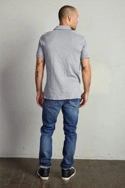 Velvet By Graham & Spencer Mens RANDALL COTTON SLUB POLO