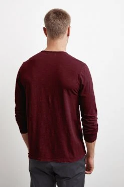 Velvet By Graham & Spencer SIMEON RAW EDGE COTTON SLUB TEE 13 Velvet By Graham & Spencer SIMEON RAW EDGE COTTON SLUB TEE