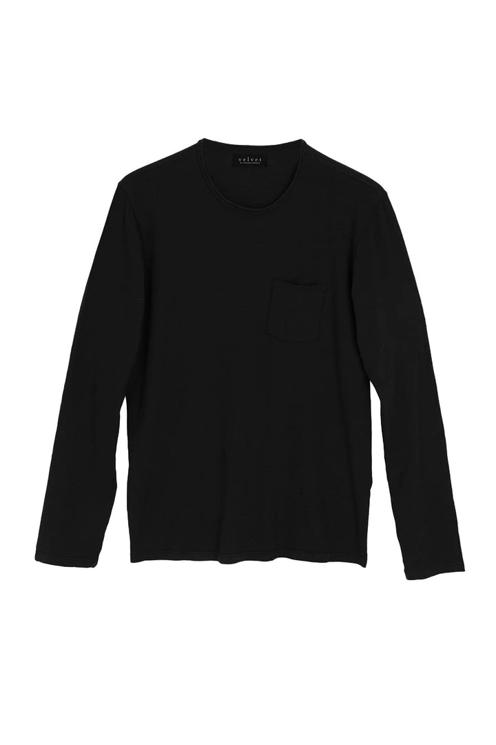 Velvet By Graham & Spencer Mens SIMEON RAW EDGE COTTON SLUB TEE 4 Velvet By Graham & Spencer Mens SIMEON RAW EDGE COTTON SLUB TEE