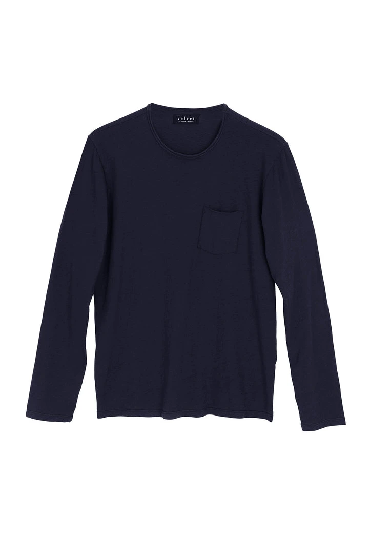 Velvet By Graham & Spencer Mens SIMEON RAW EDGE COTTON SLUB TEE 15 Velvet By Graham & Spencer Mens SIMEON RAW EDGE COTTON SLUB TEE