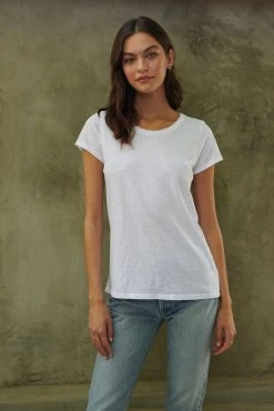Velvet By Graham & Spencer TILLY ORIGINAL SLUB CREW NECK TEE Womens