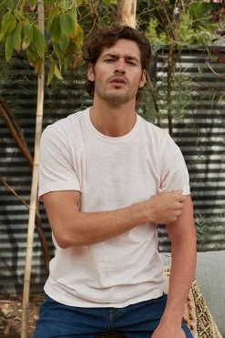 Velvet By Graham & Spencer Mens AMARO CREW NECK SLUB TEE 72 Velvet By Graham & Spencer Mens AMARO CREW NECK SLUB TEE