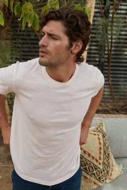 Velvet By Graham & Spencer Mens AMARO CREW NECK SLUB TEE 70 Velvet By Graham & Spencer Mens AMARO CREW NECK SLUB TEE