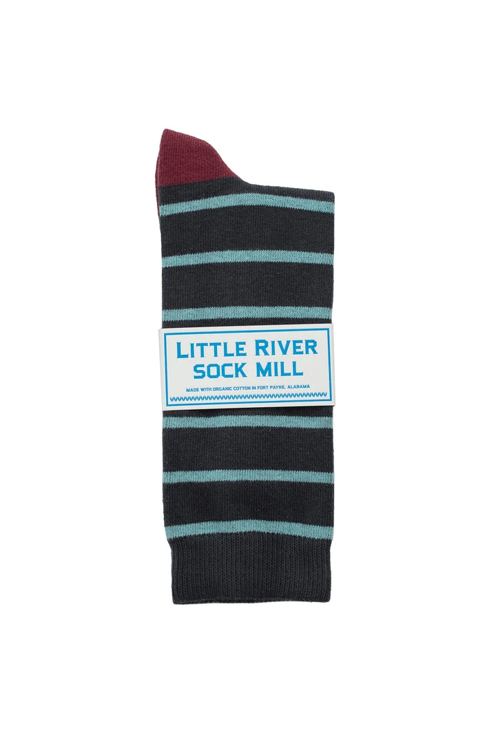 CLUB STRIPE CREW SOCK BY LITTLE RIVER SOCK MILL 9 CLUB STRIPE CREW SOCK BY LITTLE RIVER SOCK MILL