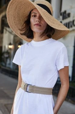 Velvet By Graham & Spencer Womens COCO WOVEN STRAW SUNHAT