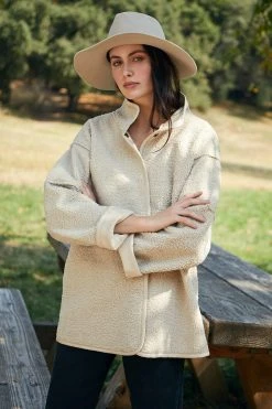 Velvet By Graham & Spencer ALBANY REVERSIBLE LUX SHERPA COAT