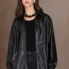 Velvet By Graham & Spencer ANNY VEGAN LEATHER SHACKET Womens 2 Velvet By Graham & Spencer ANNY VEGAN LEATHER SHACKET Womens