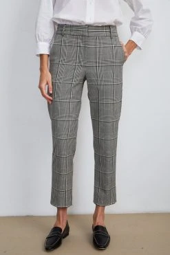 Velvet By Graham & Spencer ABIGAIL PLAID STRAIGHT LEG PANT 11 Velvet By Graham & Spencer ABIGAIL PLAID STRAIGHT LEG PANT