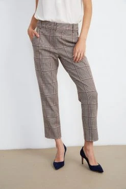 Velvet By Graham & Spencer ABIGAIL PLAID STRAIGHT LEG PANT