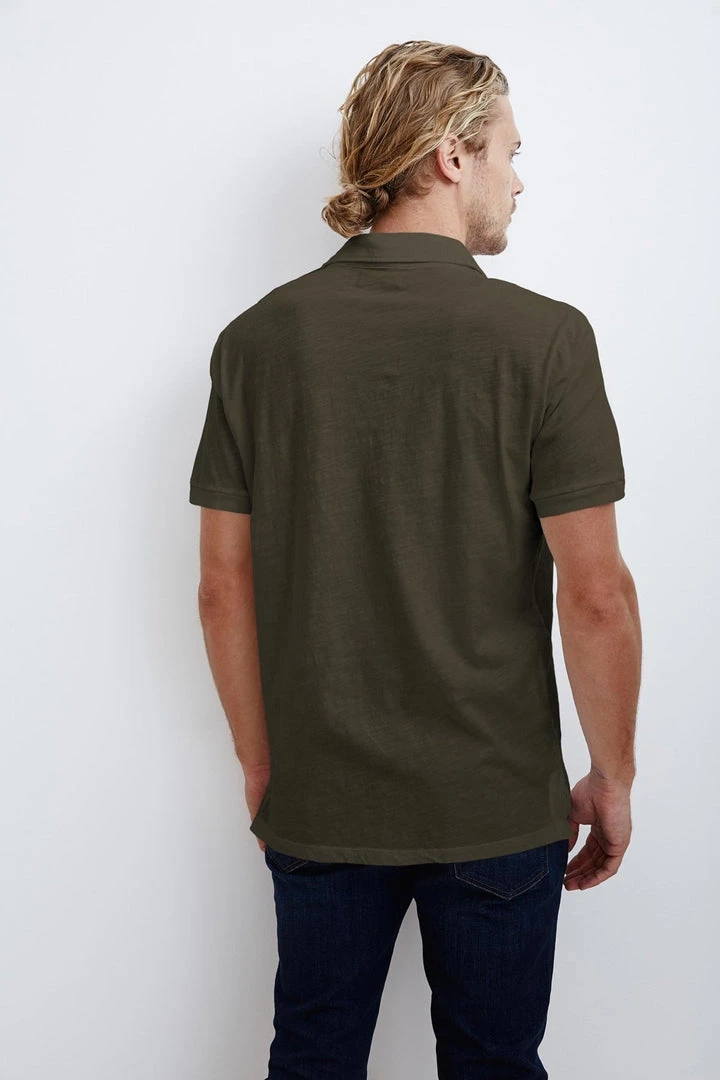 Velvet By Graham & Spencer Mens RANDALL COTTON SLUB POLO 13 Velvet By Graham & Spencer Mens RANDALL COTTON SLUB POLO