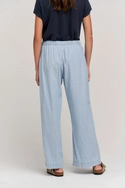 Velvet By Graham & Spencer BROOKLYN CHAMBRAY WIDE LEG PANT Womens 10 Velvet By Graham & Spencer BROOKLYN CHAMBRAY WIDE LEG PANT Womens