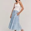 Velvet By Graham & Spencer SIMONE CHAMBRAY TIERED SKIRT 1 Velvet By Graham & Spencer SIMONE CHAMBRAY TIERED SKIRT