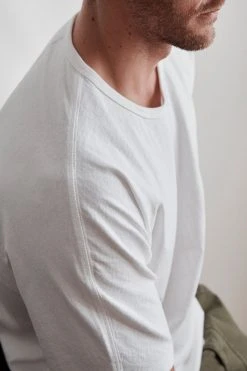 Velvet By Graham & Spencer RICK COTTON JERSEY DROP SHOULDER CREW TEE