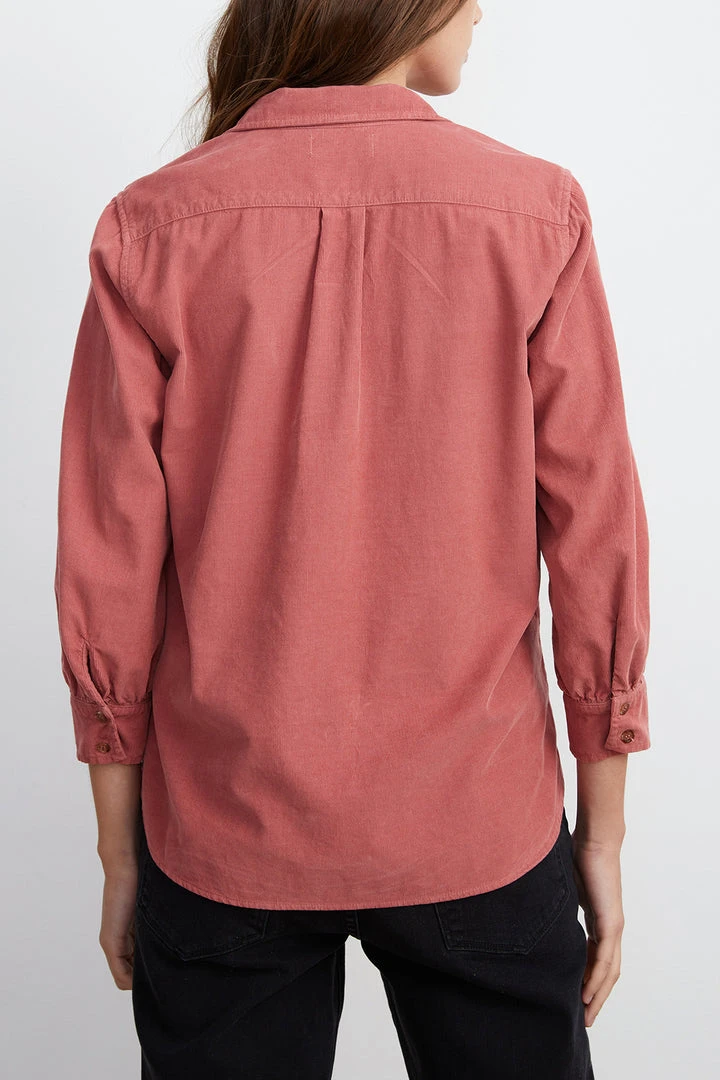 Velvet By Graham & Spencer Womens SUKI CORDUROY BUTTON-UP SHIRT 6 Velvet By Graham & Spencer Womens SUKI CORDUROY BUTTON-UP SHIRT