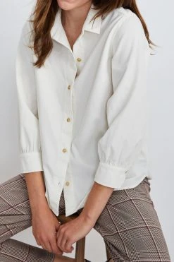 Velvet By Graham & Spencer Womens SUKI CORDUROY BUTTON-UP SHIRT
